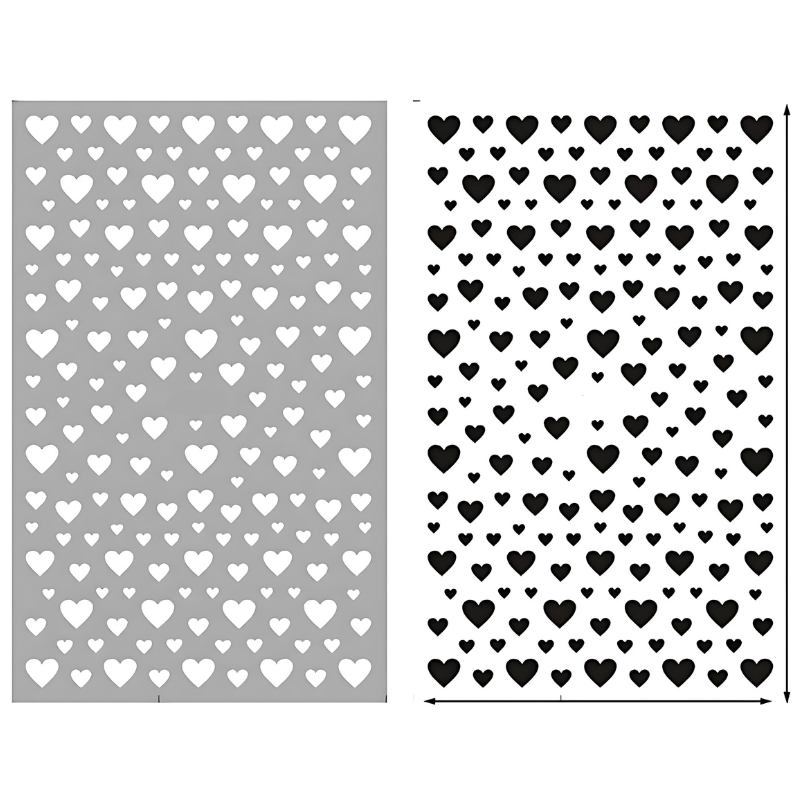 2 PACK Black & White Heart Stickers